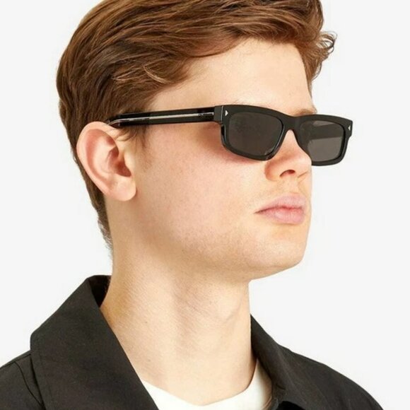 Prada PRB11S Sunglasses – Black Rectangle Frame Grey Crystal | Model 16K731 - Picture 10 of 11